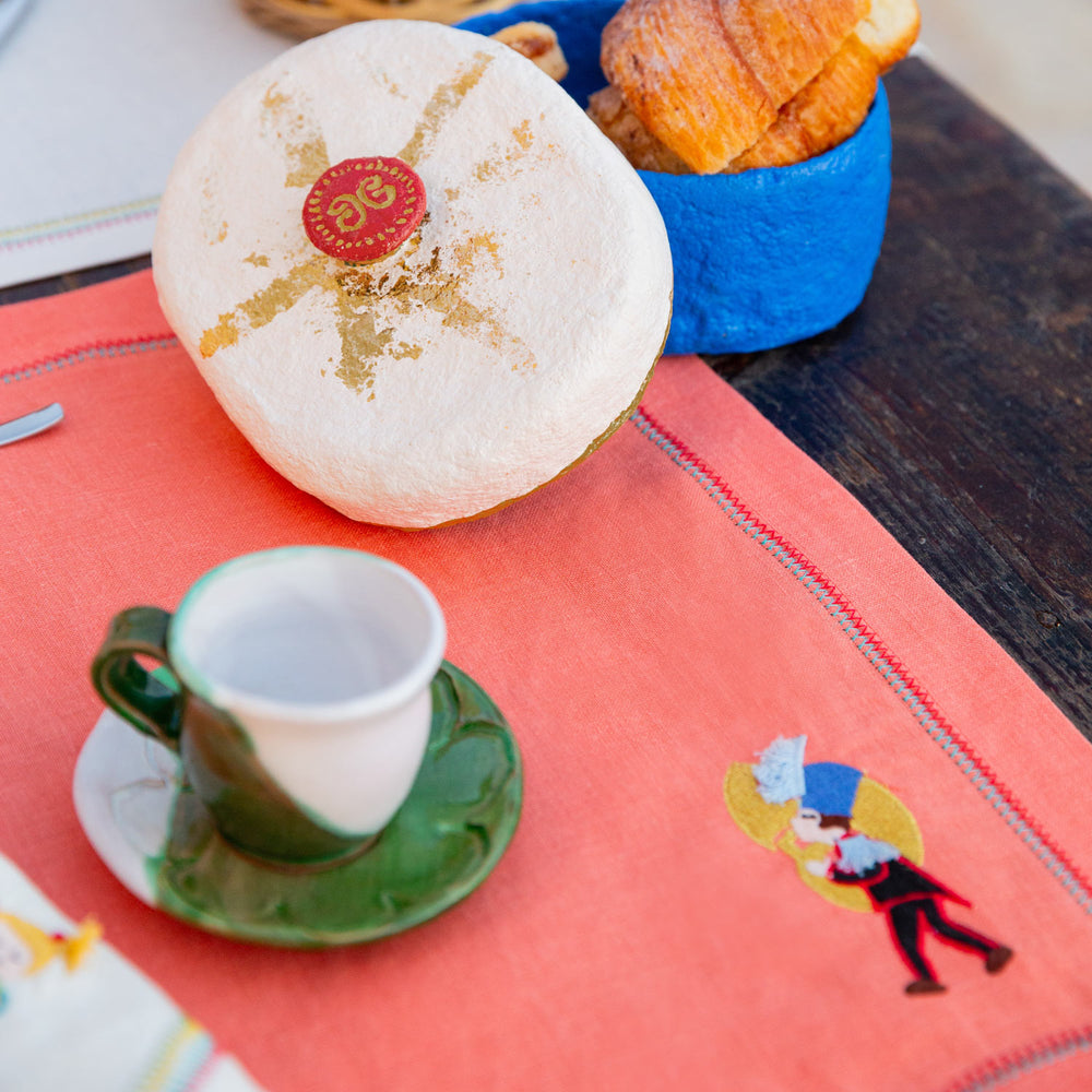 San Nicola Placemats - Coral - Set of 2