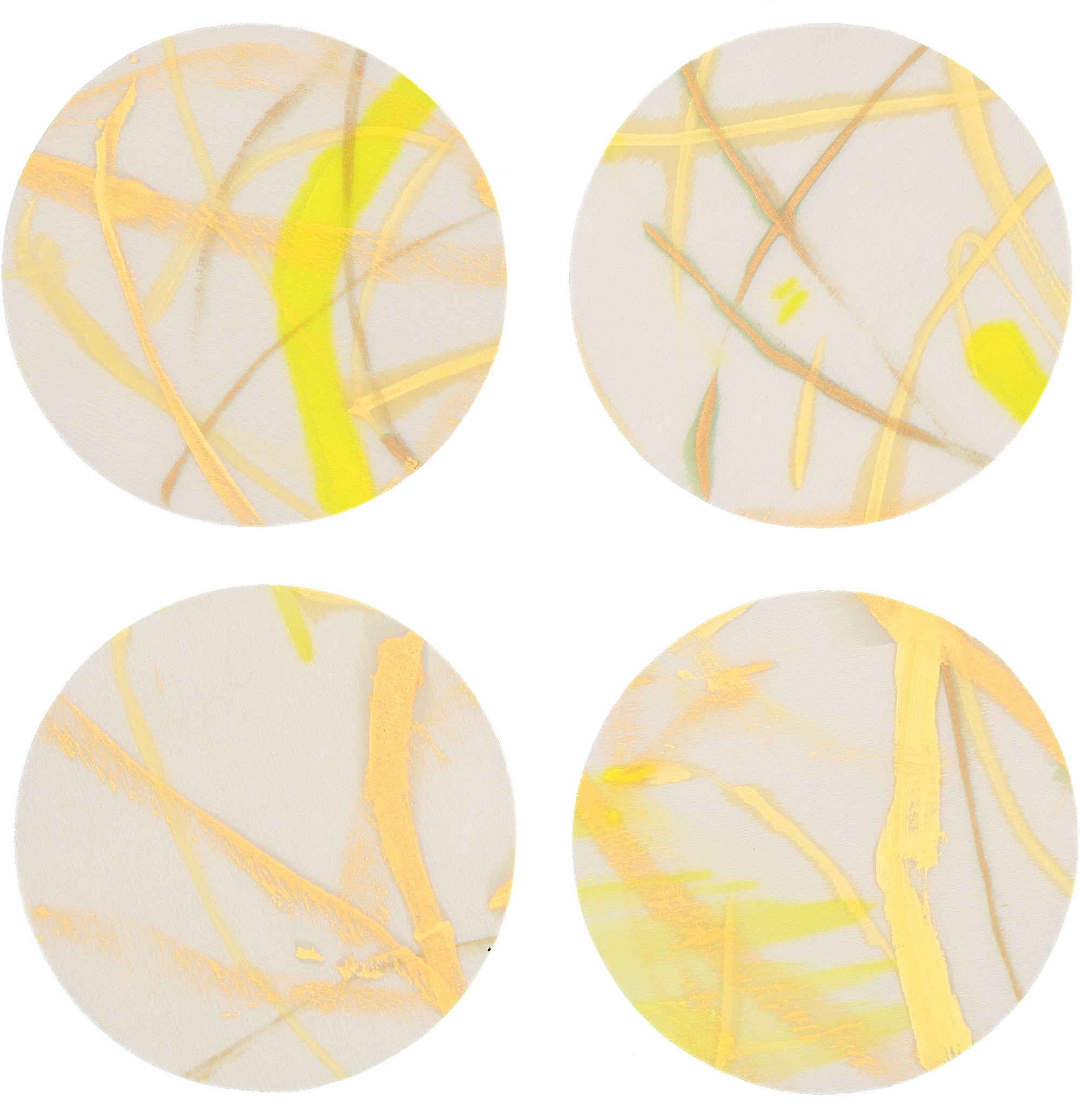Hand Painted Roman Breeze Coasters Set of 8