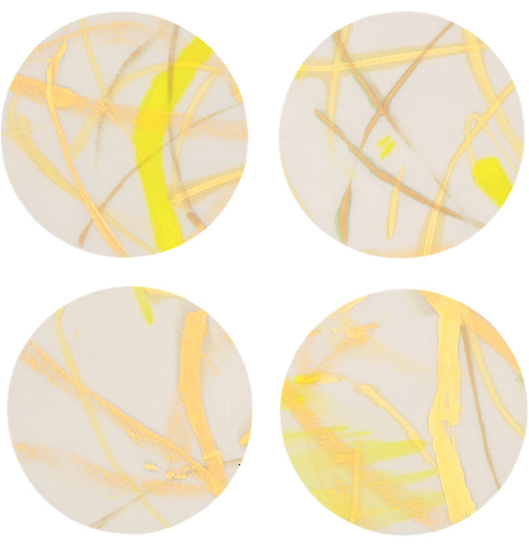 Hand Painted Roman Breeze Coasters Set of 8