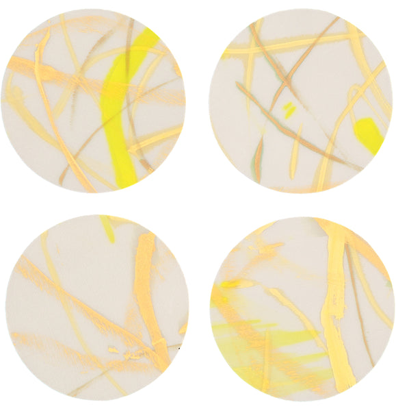 Hand Painted Roman Breeze Coasters Set of 8