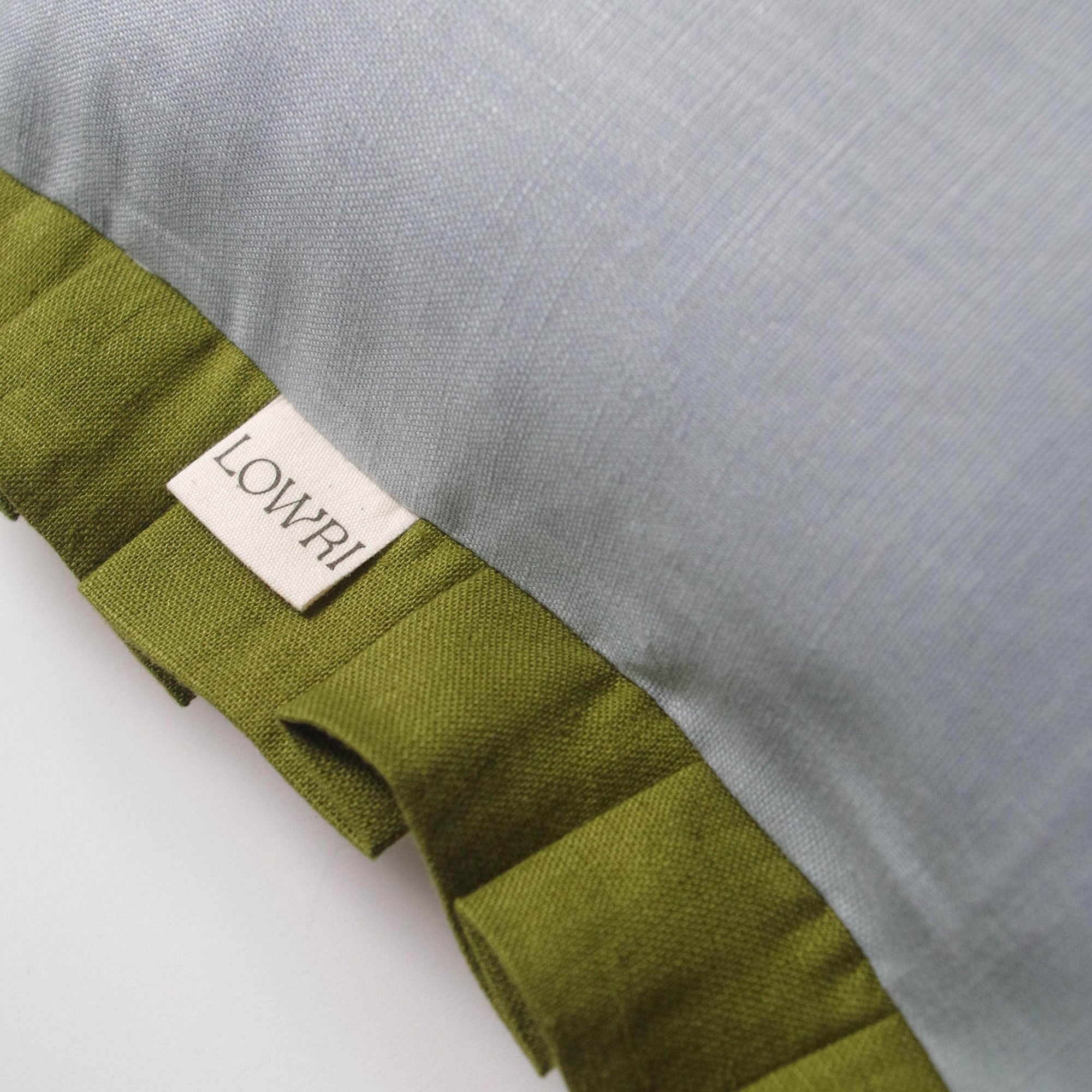 Printed Little Leaves Frill Cushion