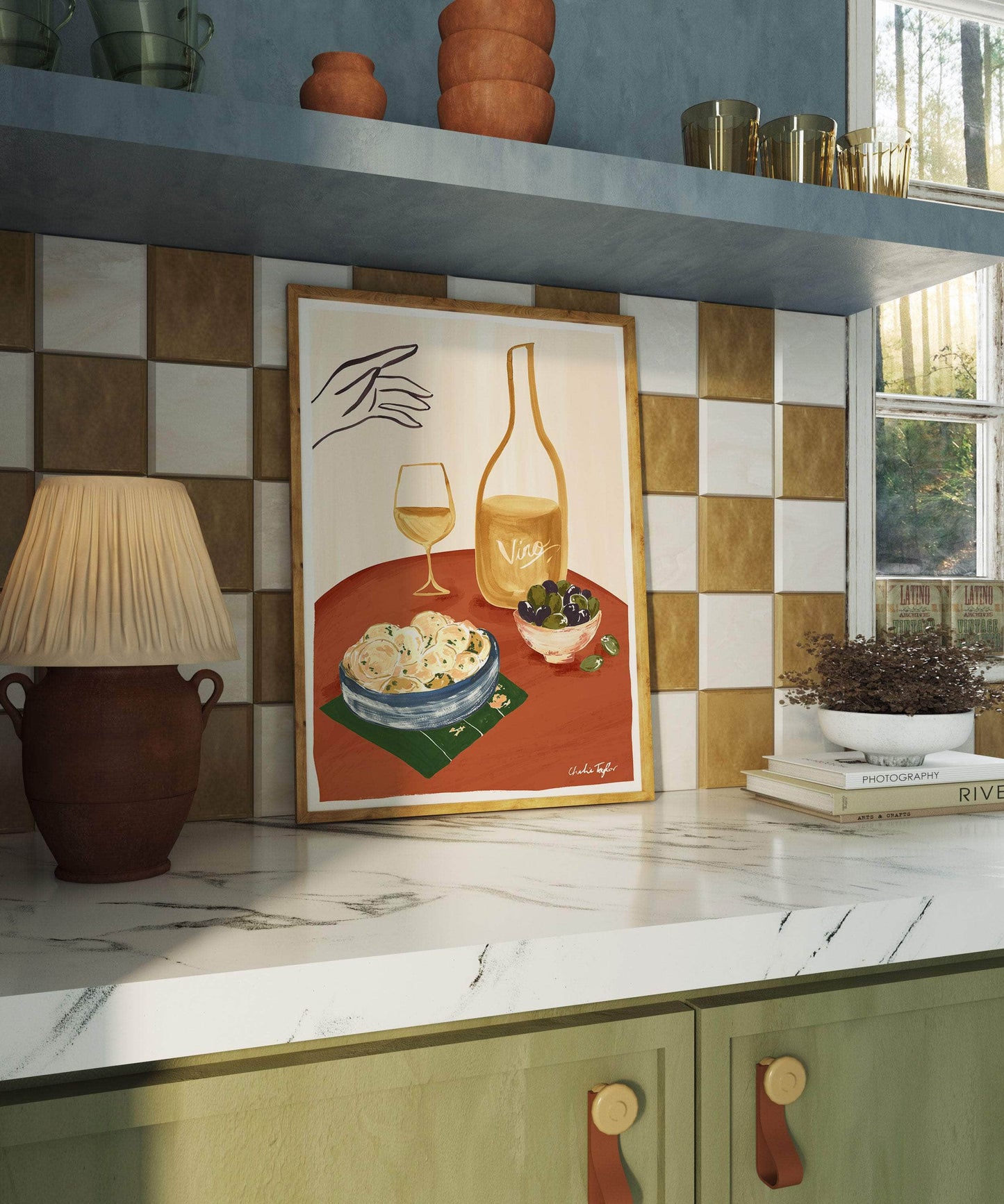 'Wine and Crisps' Print
