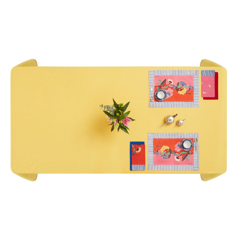 cotton placemat 35x48cm indonesian red rose