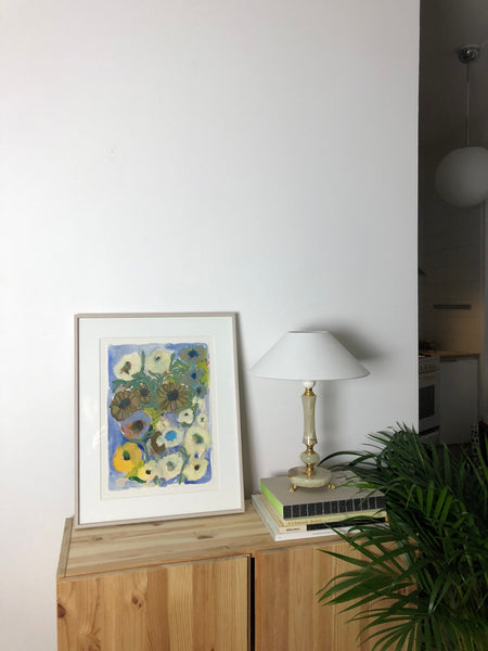 Mono Flowers with Blue - Original Painting