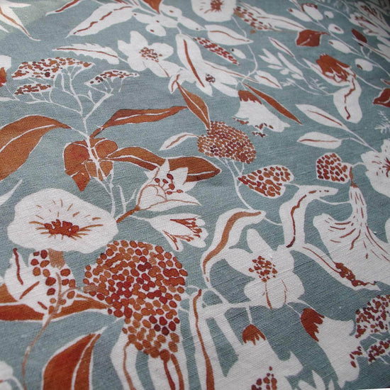 Printed Night Garden Fabric - Blue