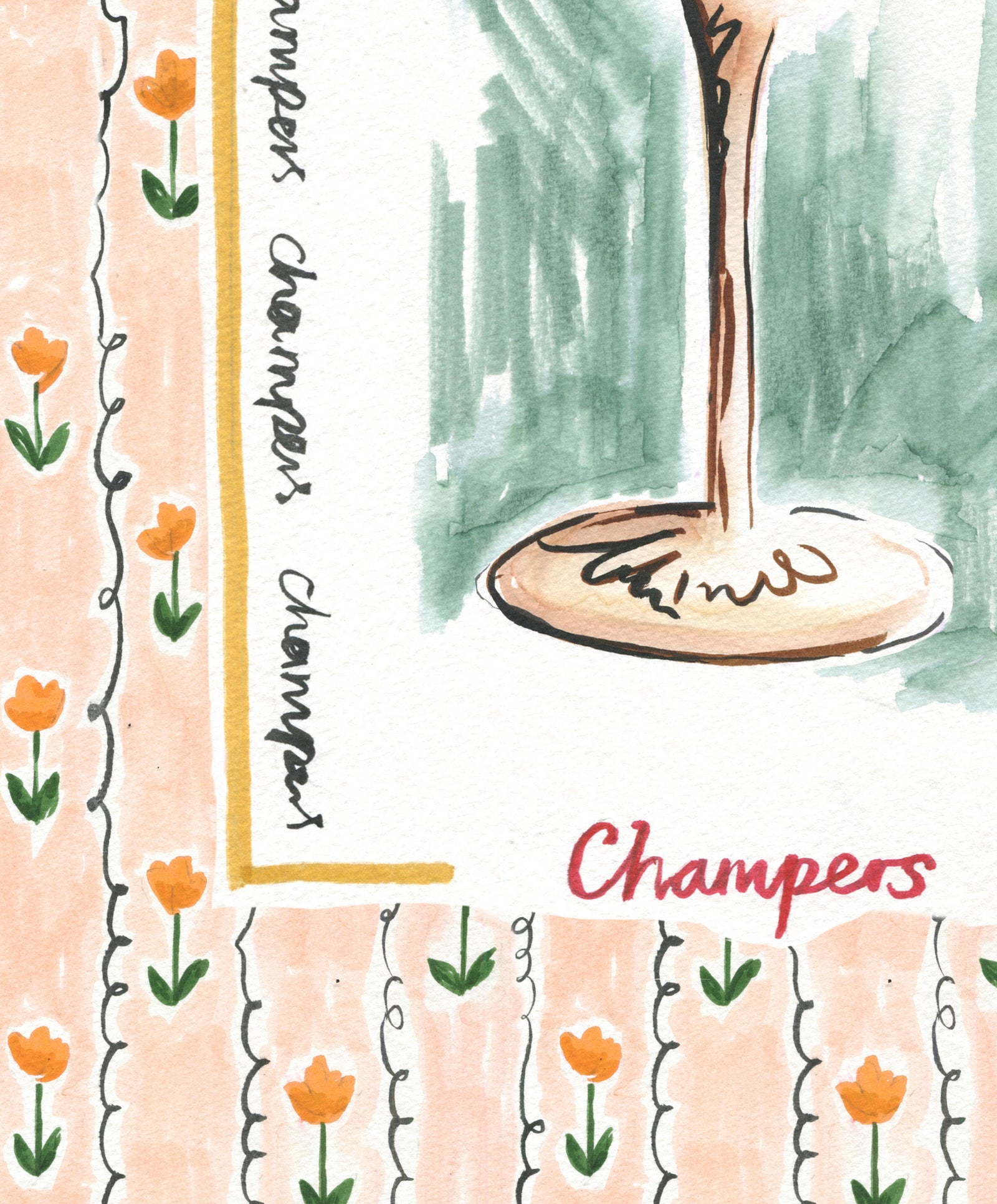 Champers Art Print