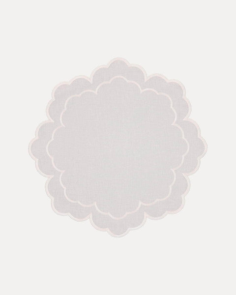 Íris Placemat, White with White