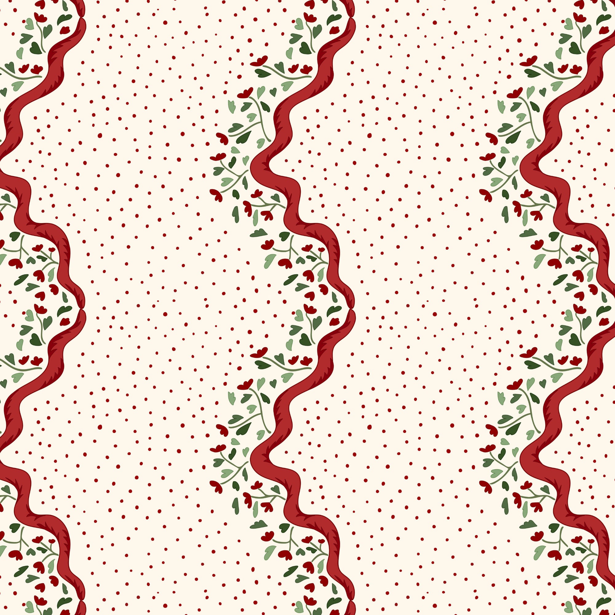 Chintz Caroline Wallpaper - Red