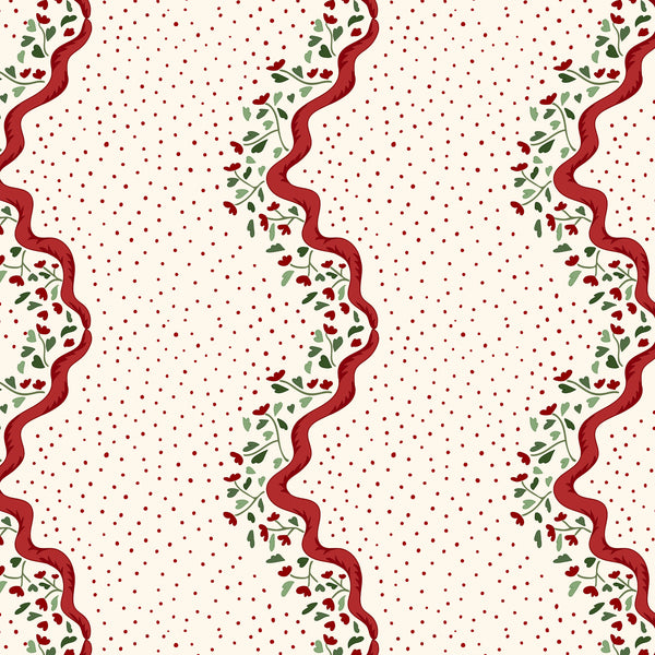 Chintz Caroline Wallpaper - Red