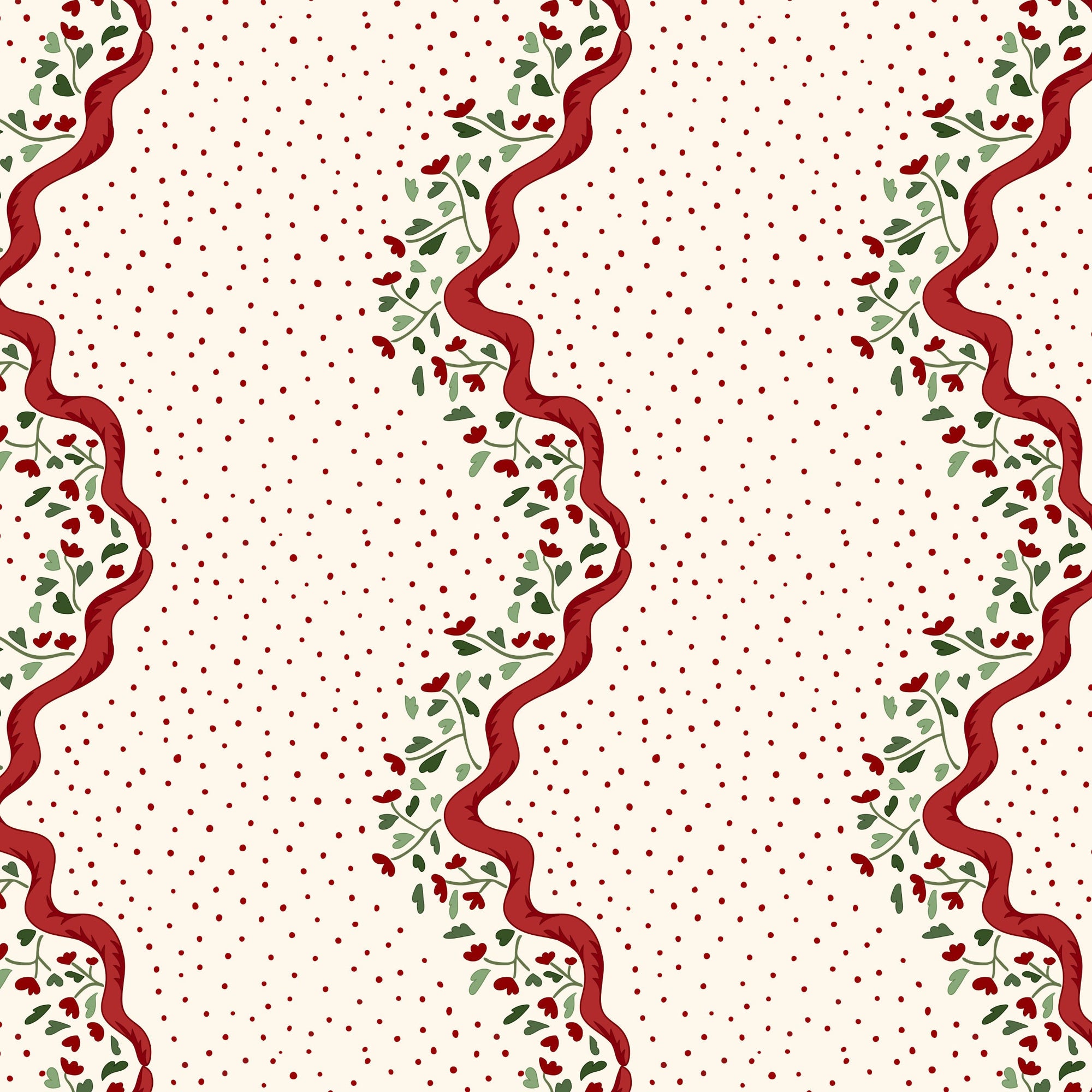 Chintz Caroline Wallpaper - Red