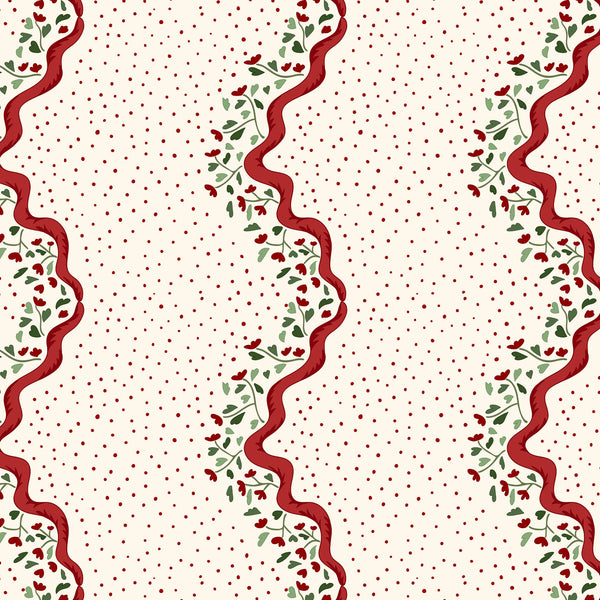 Chintz Caroline Wallpaper - Red