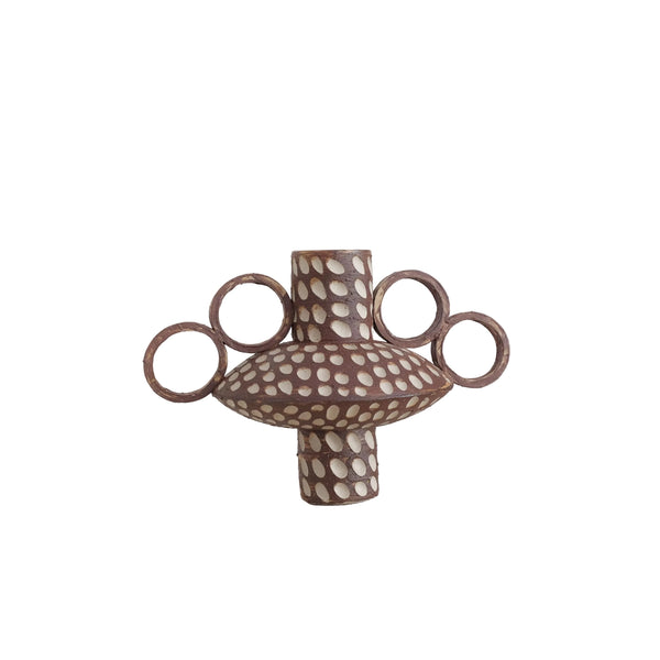 Zebrino - Carved Vase - Vorarlberg Wild Clay