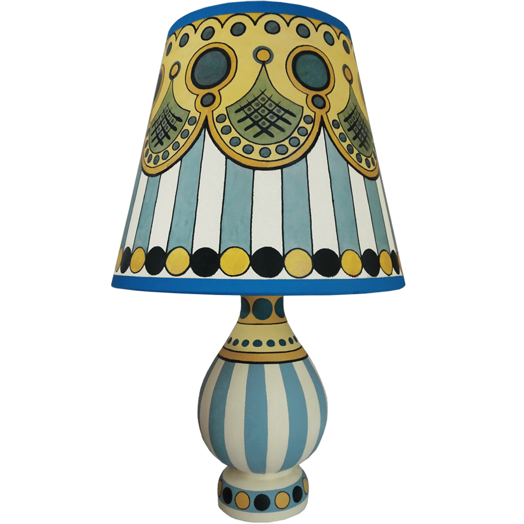 Marquee Hand Painted Lampshade in Yellow