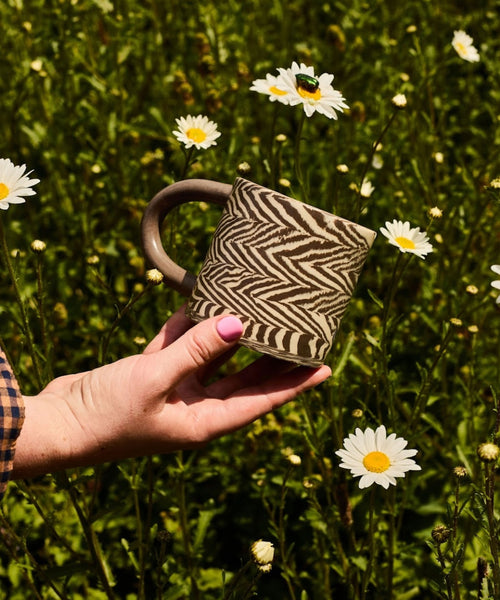 Brown Herringbone Mug