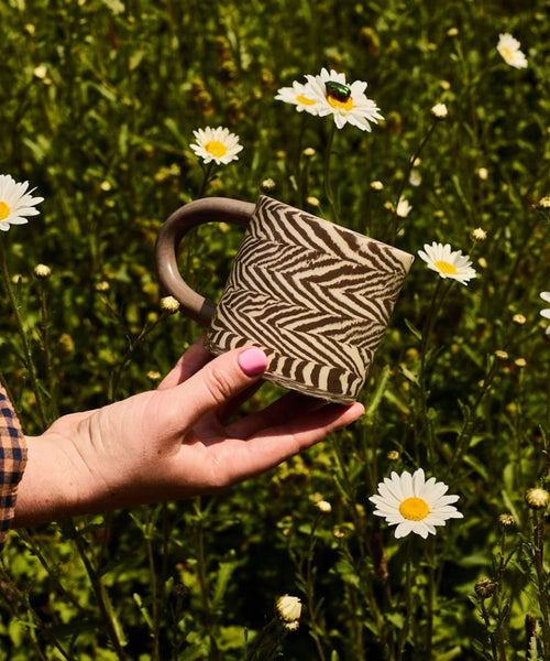 Brown Herringbone Mug