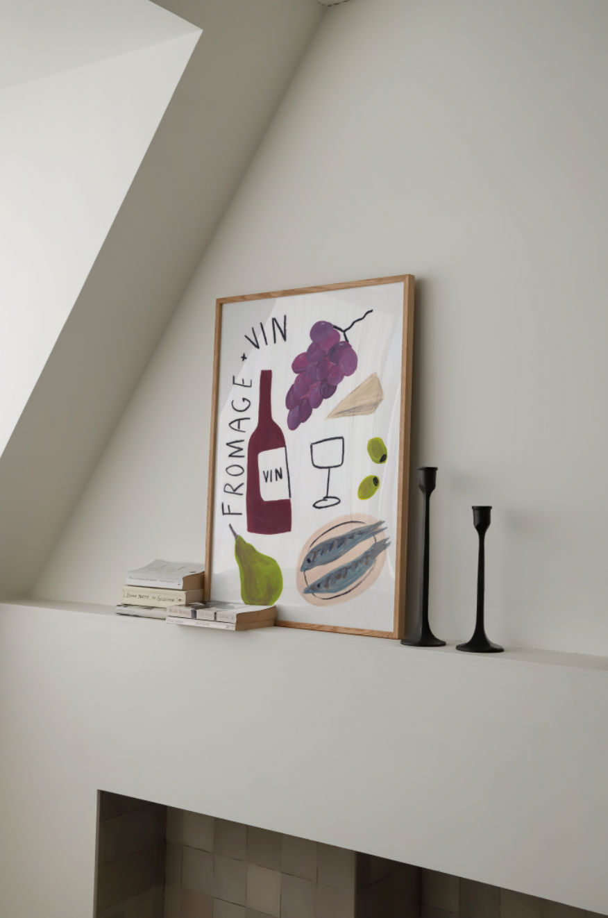 Fromage and Vin Print
