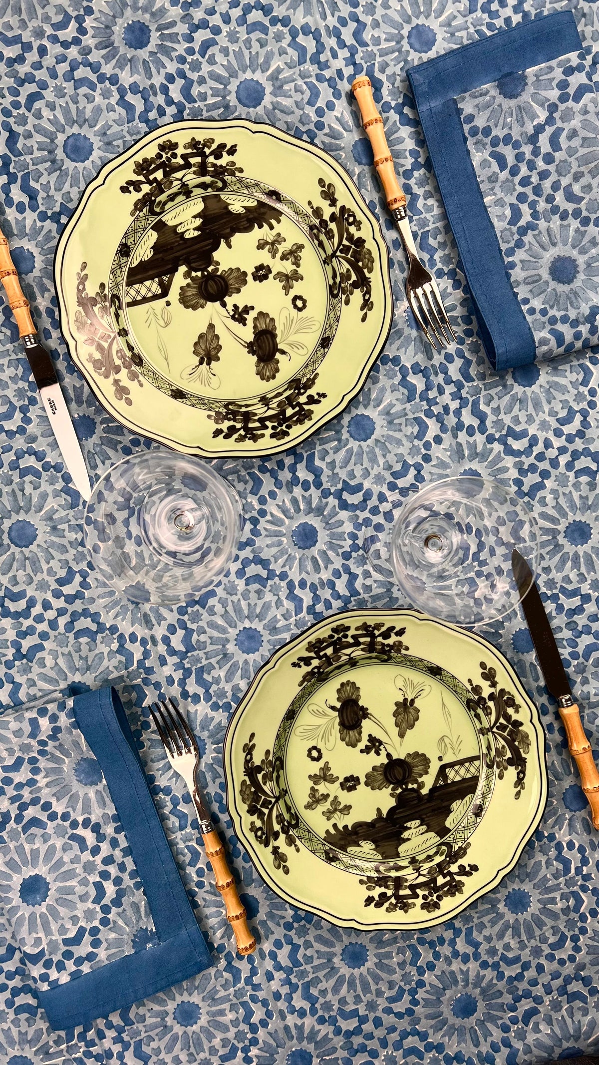 ‘The Kaleidoscope’ Napkin Set of 4 - Light Indigo