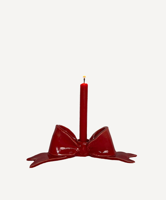 Mini Red Bow Candlestick