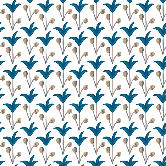 Spring Rhythm Wallpaper - Blue