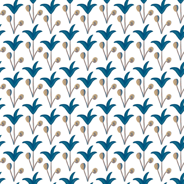Spring Rhythm Wallpaper - Blue