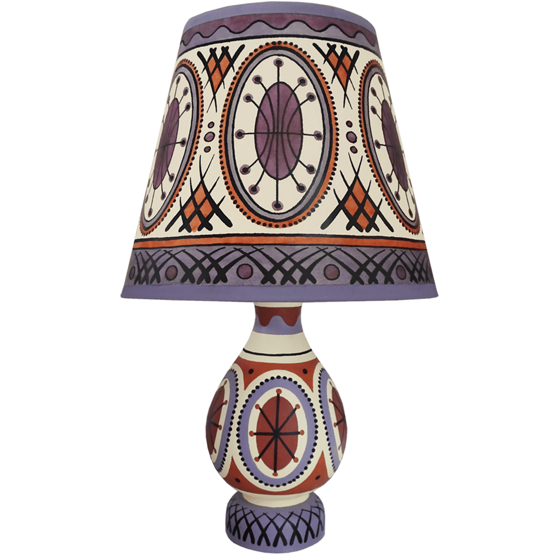 Callisto Hand Painted Lampshade in Mauve