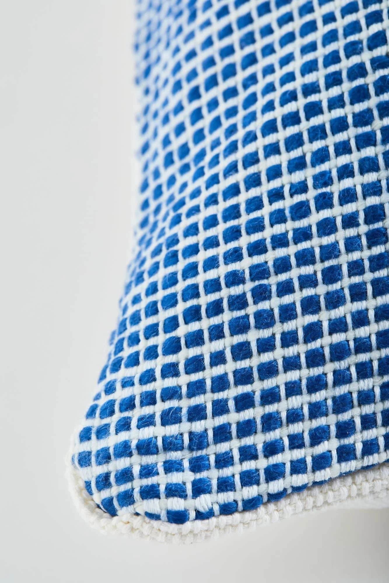 Organic Cotton Pillow from Colombia - Cobalt Blue