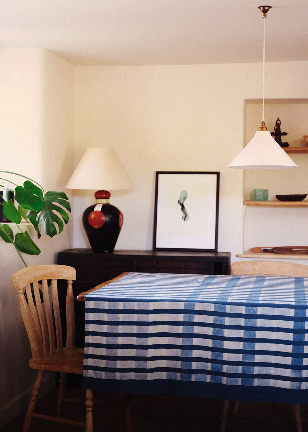 Lino Stripe Fabric (Indigo)