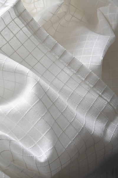 Café Curtain Check Voile