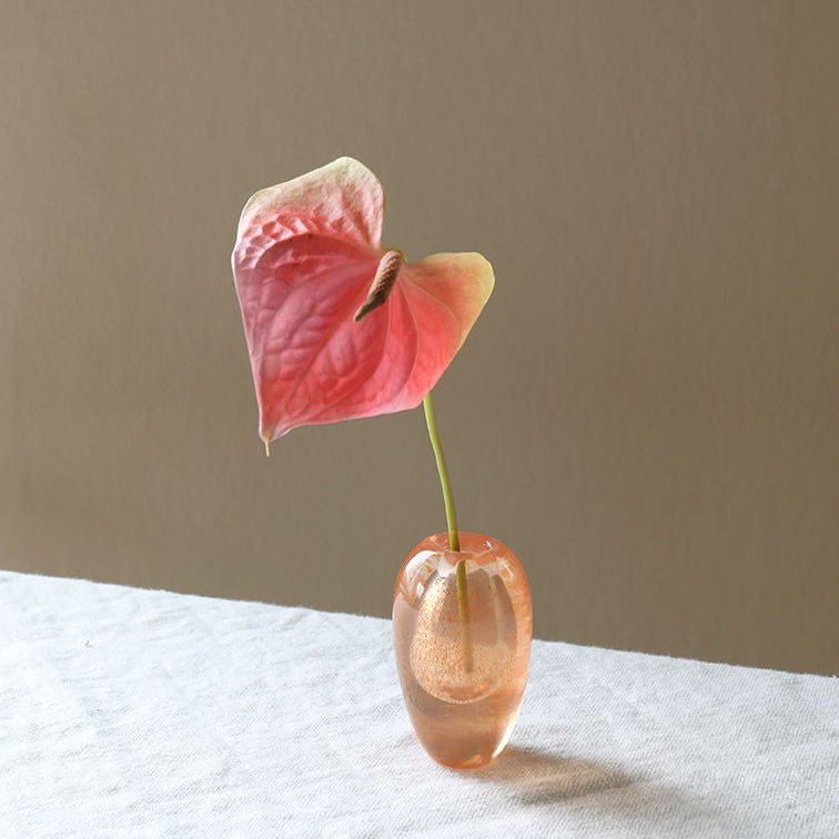 Mouth Blown Vase Liv Apricot