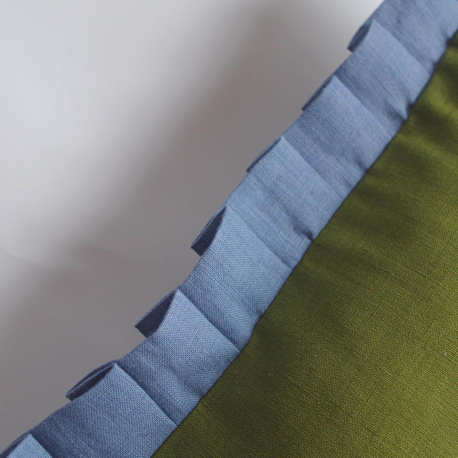 Printed Little Check Frill Cushion