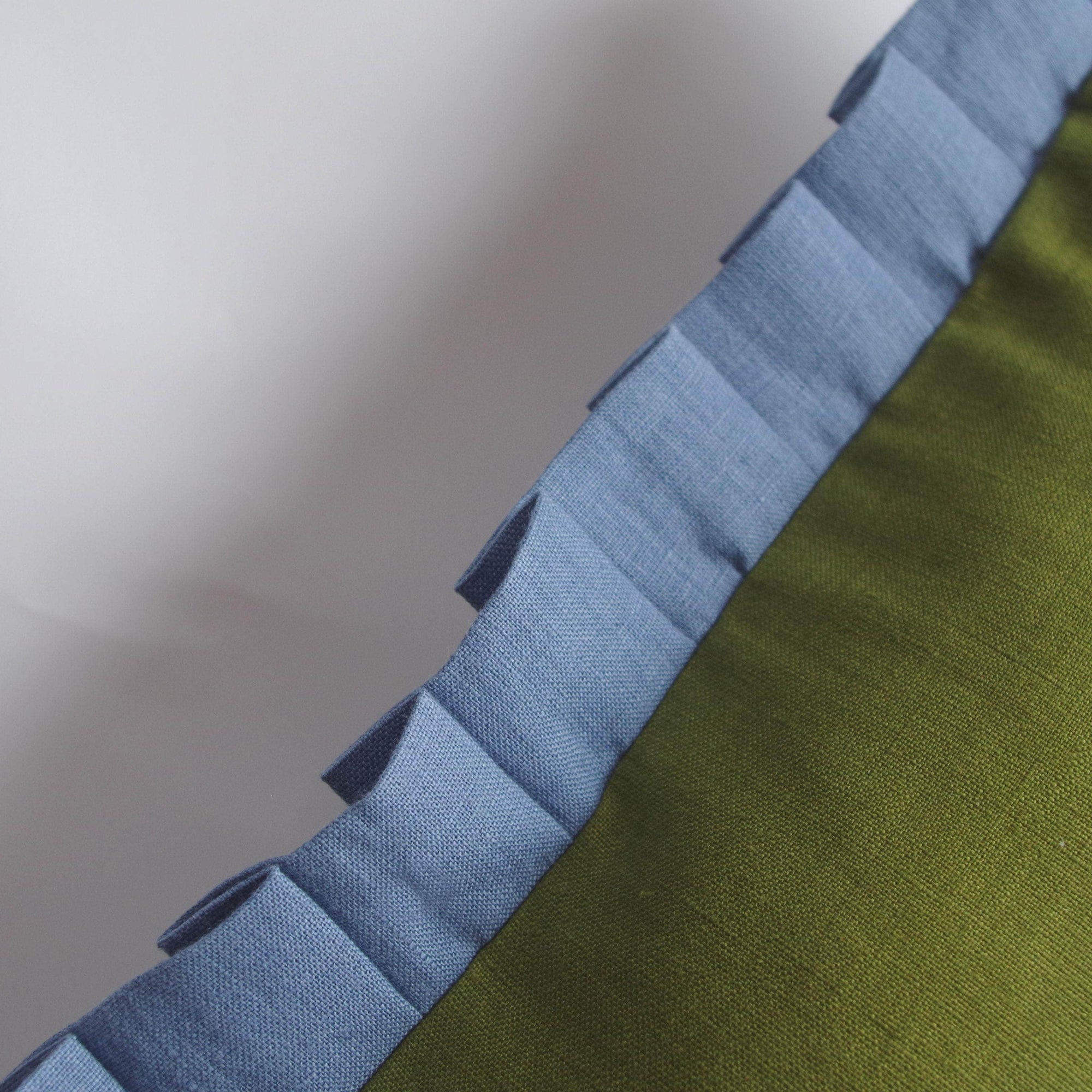 Printed Little Check Frill Cushion