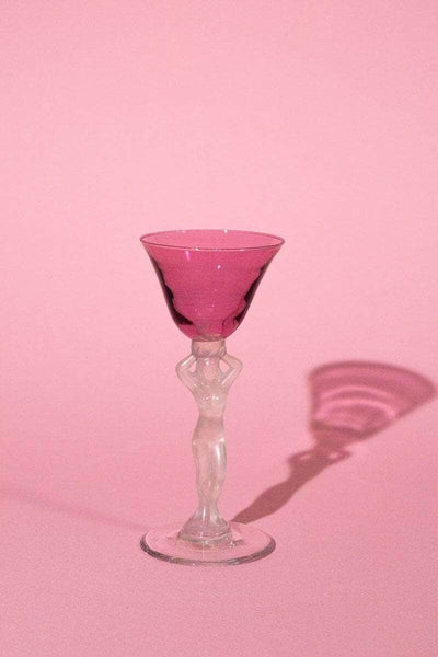 Vintage Glasses with Nude Stem, Bayel France