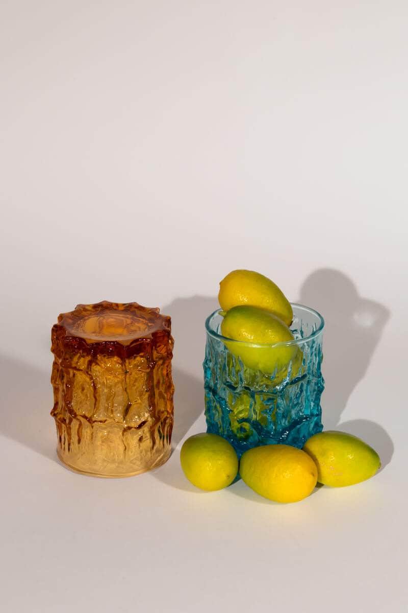 ‘Textured Bark’ Tumblers by Geoffrey Baxter, set of 5