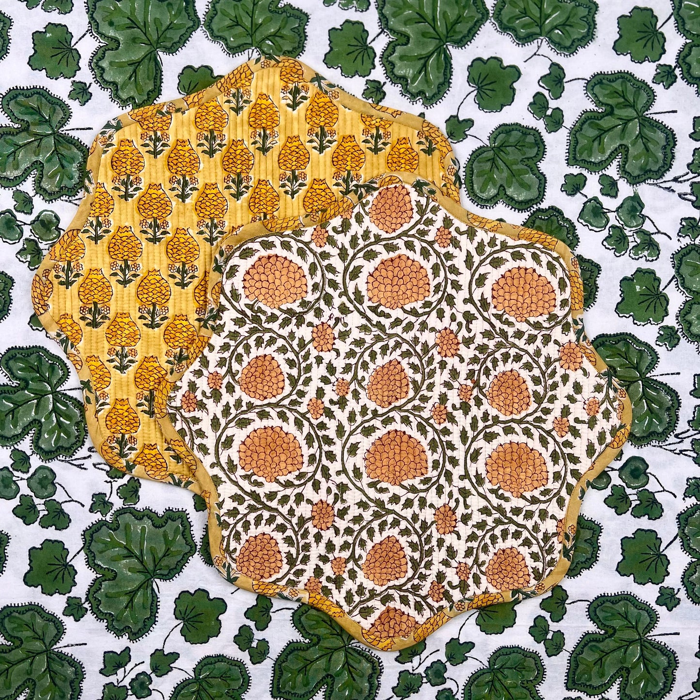 ‘The Breakfast’ Placemat - Scallop - Block Print