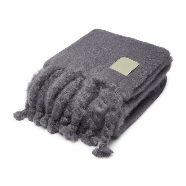 Cobble Mohair Blanket – Grey