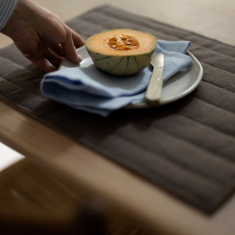 Blue & Brown Linen Placemat