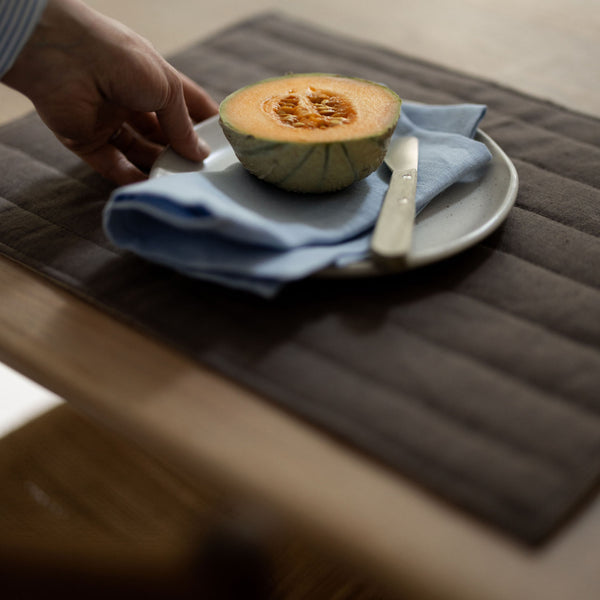 Blue & Brown Linen Placemat