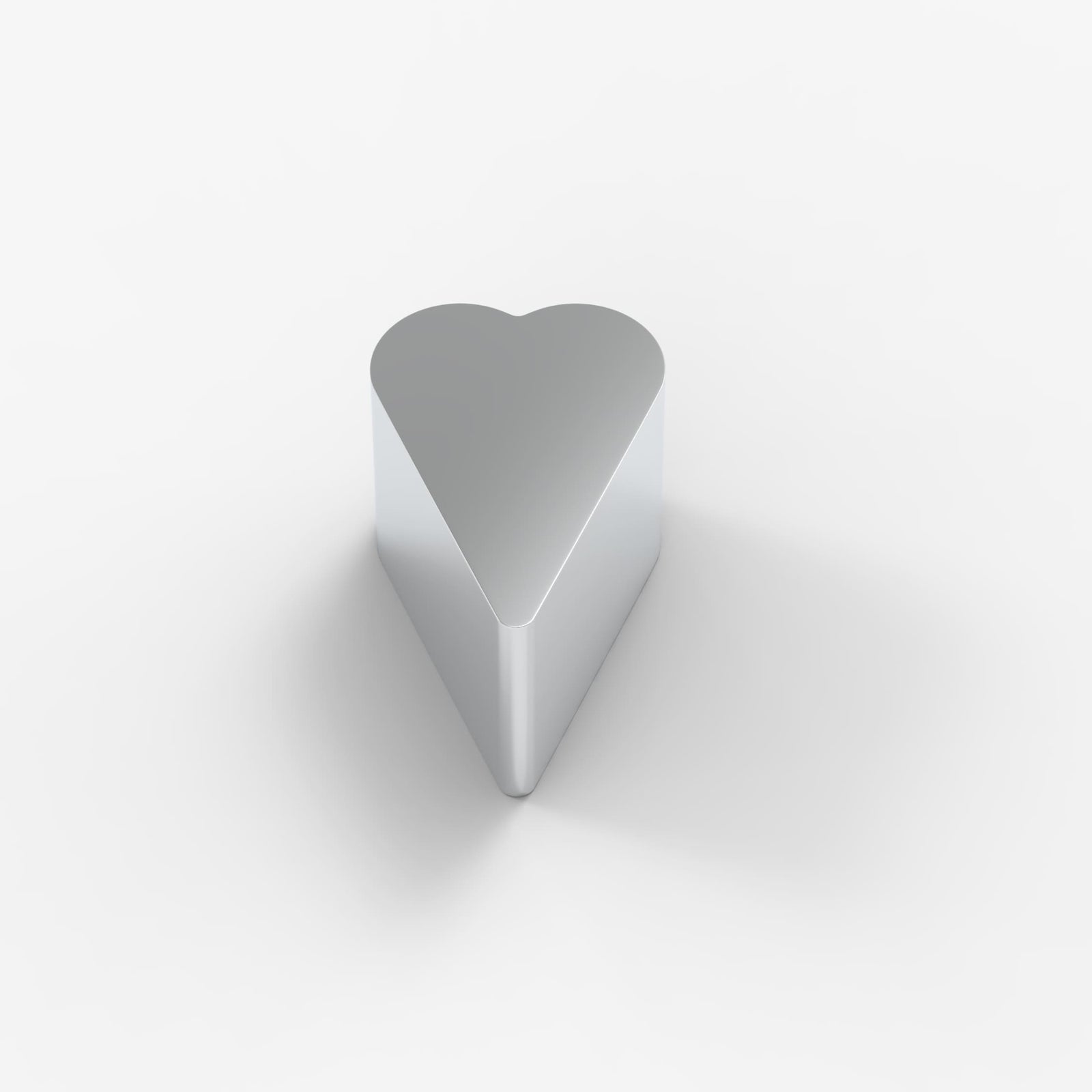 Heart Stainless Steel Brushed Side Table