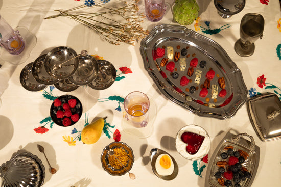 Vintage Adorned Silver Tray