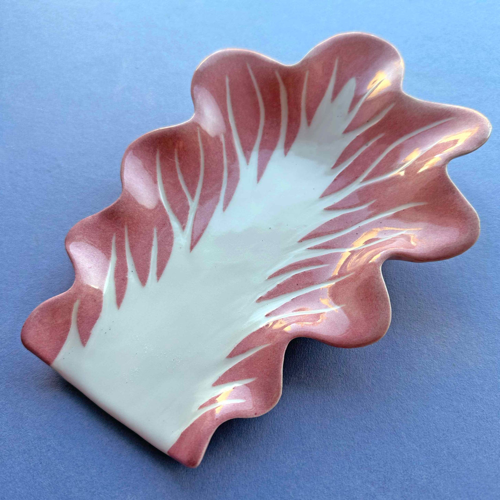 Radicchio Leaf Spoon Rest - Pink