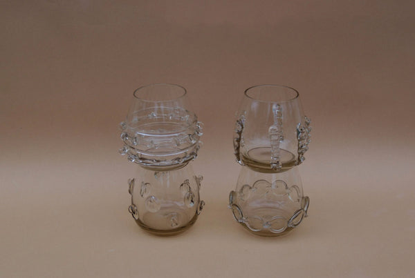 Set of Four Mouthblown Water Tumblr
