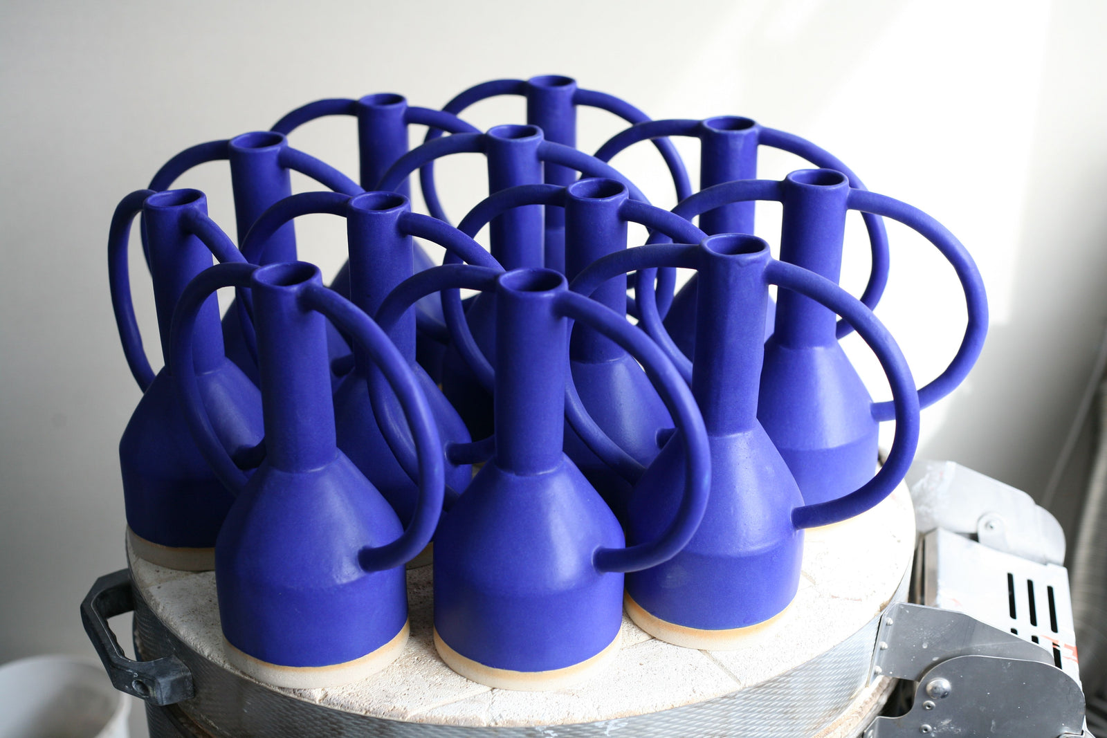 Jug Eared Vase in the Boldest Blue