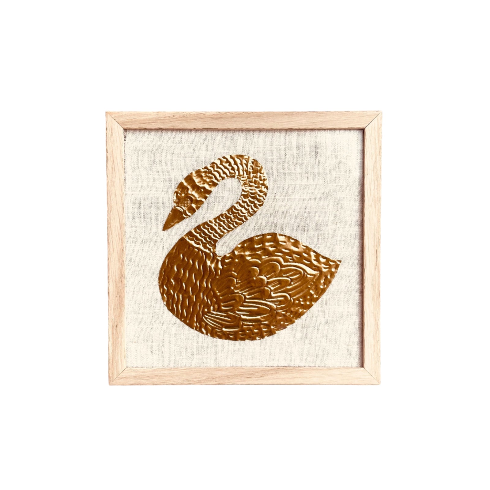 Gold Foil Art Piece - Swan