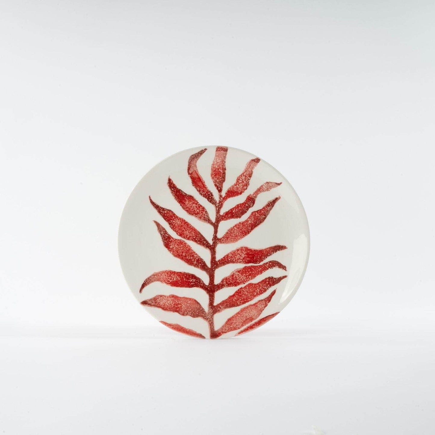 Hand-Painted Ceramic Plates - Leaves Collection