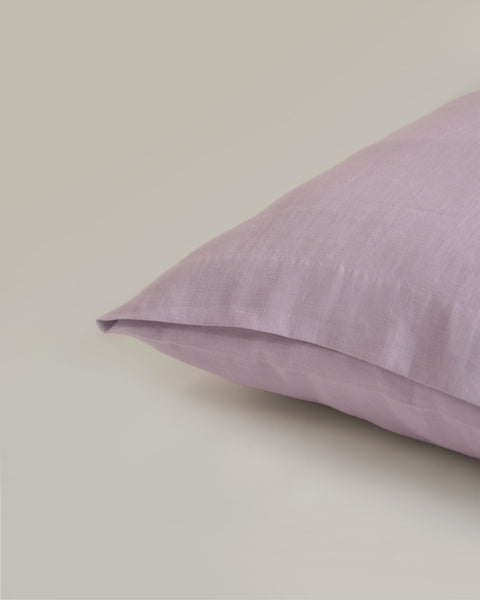 Hemp Pillowcase Pair Pink Lilac