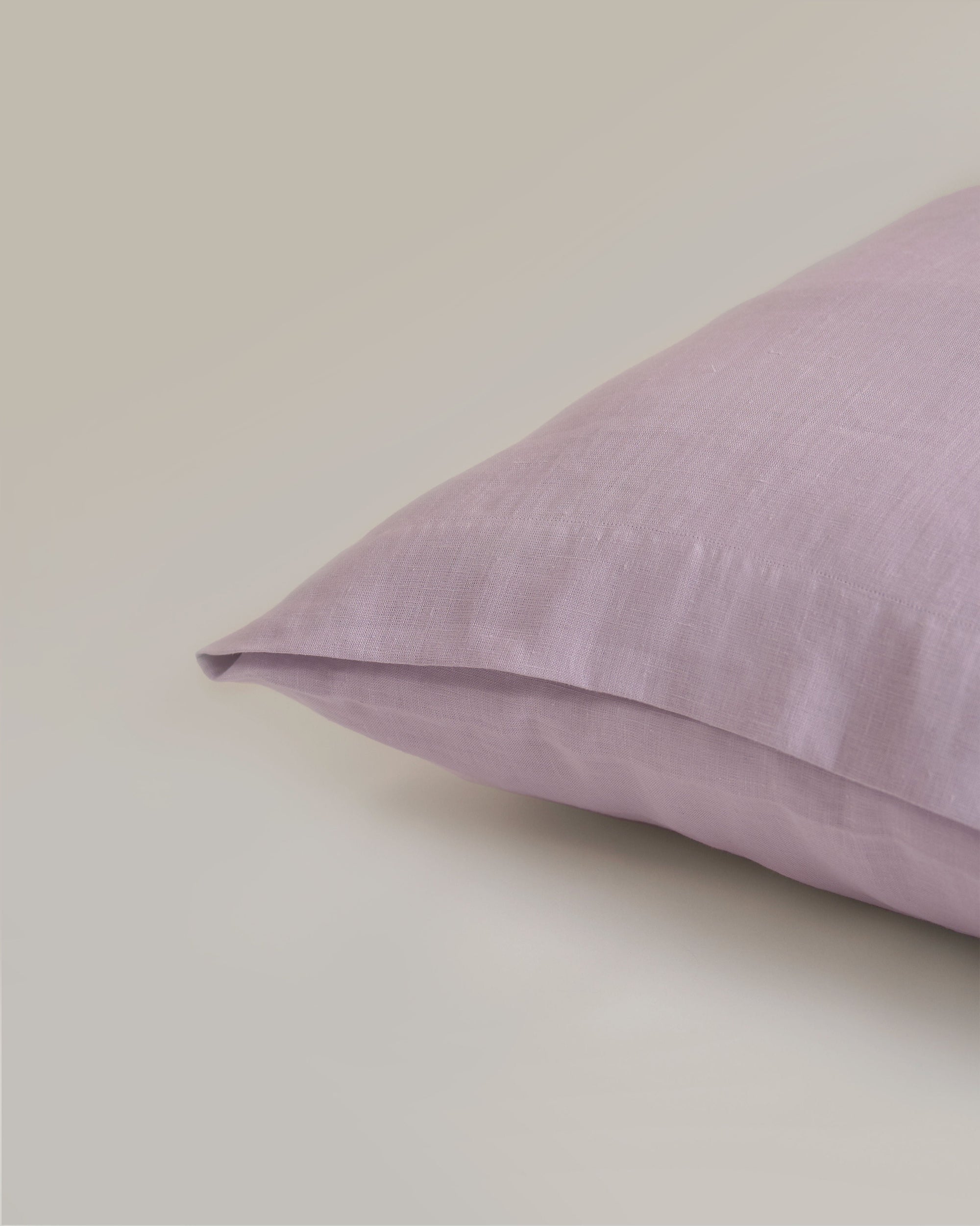 Hemp Pillowcase Pair Pink Lilac