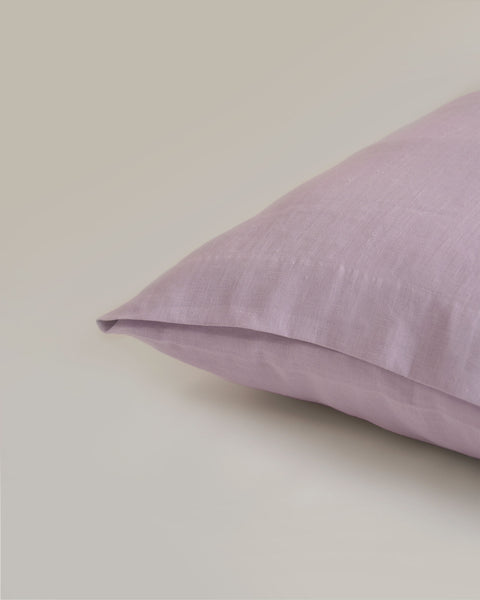 Hemp Pillowcase Pair Pink Lilac