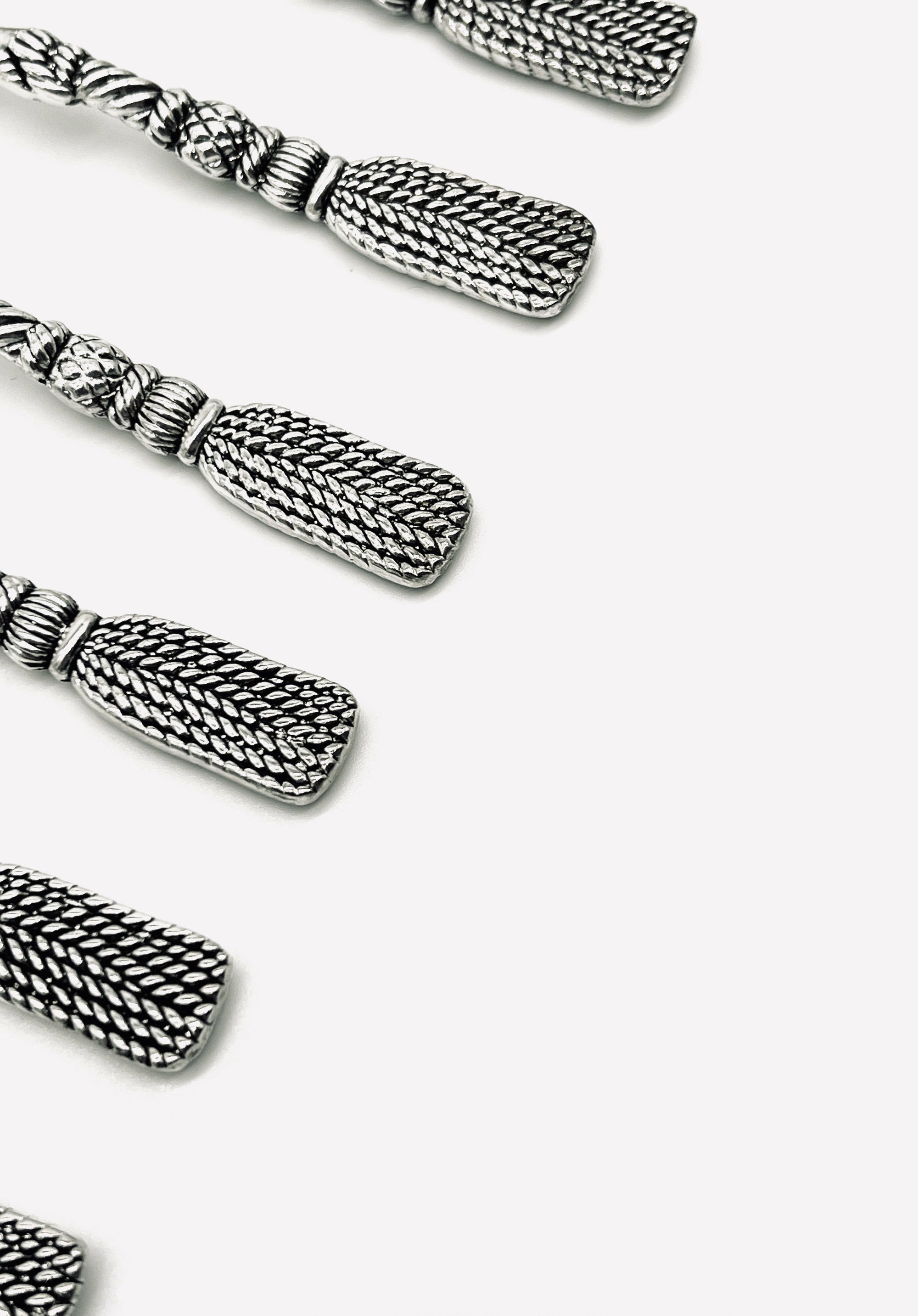 Six Silver-Plated Tassel Moka Spoons