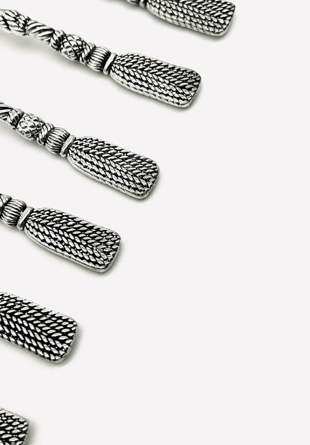 Six Silver-Plated Tassel Moka Spoons