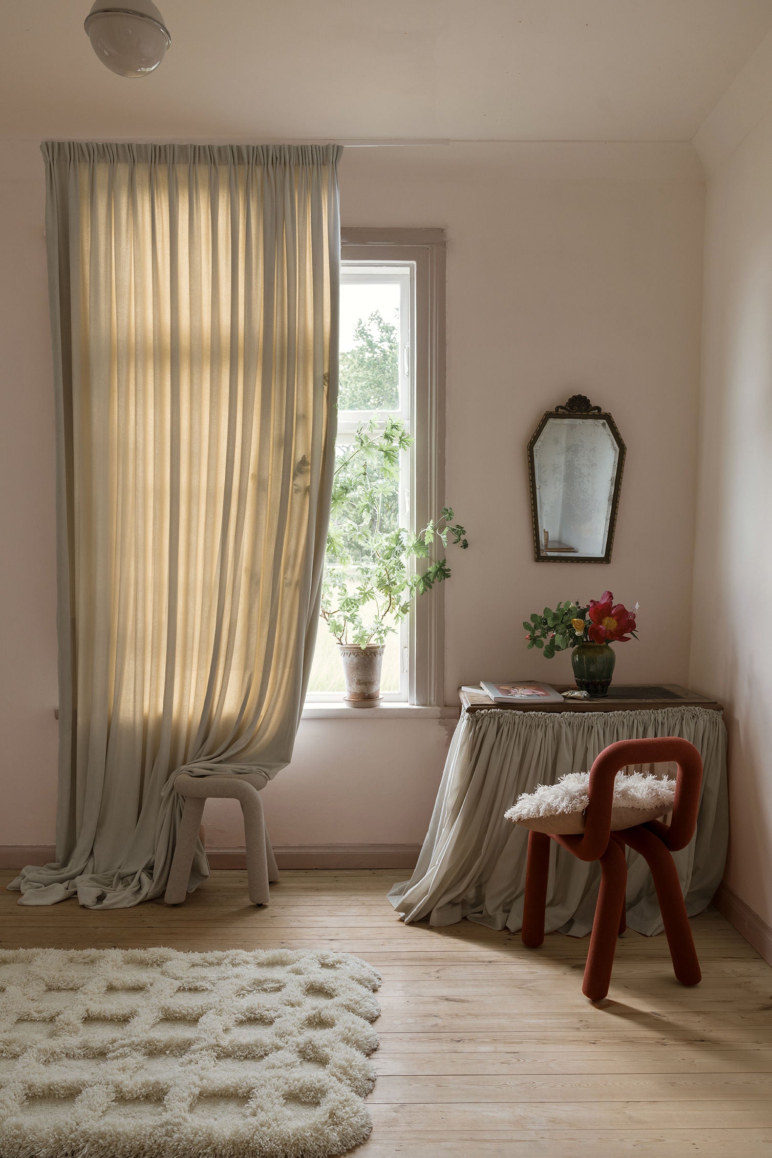 Curtain Velvet Velour Natural